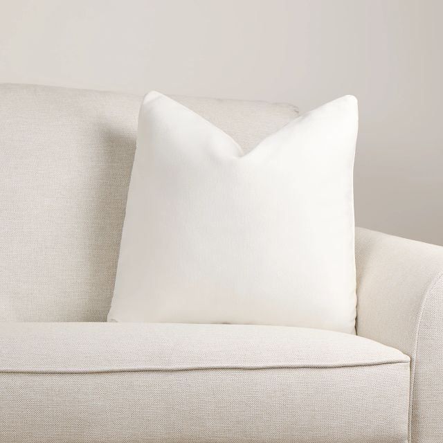 Citymod White Fabric 20" Accent Pillow