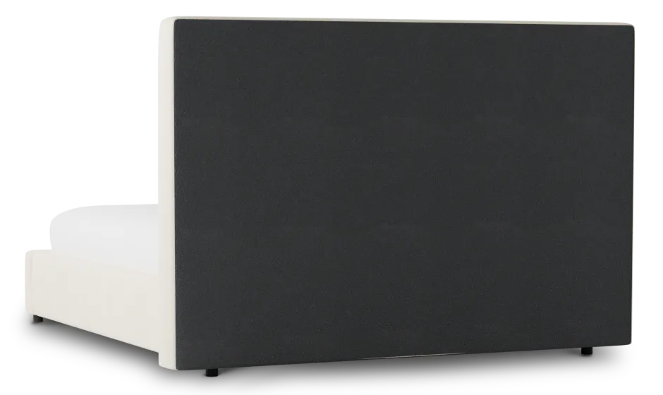 Grayton Gellar White 54" Upholstered Shelter Bed