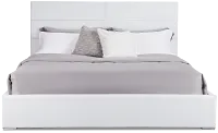 Doral White Uph Platform Bed