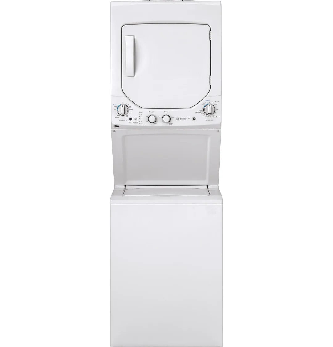 Ge 24 Series White Electric Laundry Center
