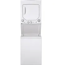Ge 24 Series White Electric Laundry Center