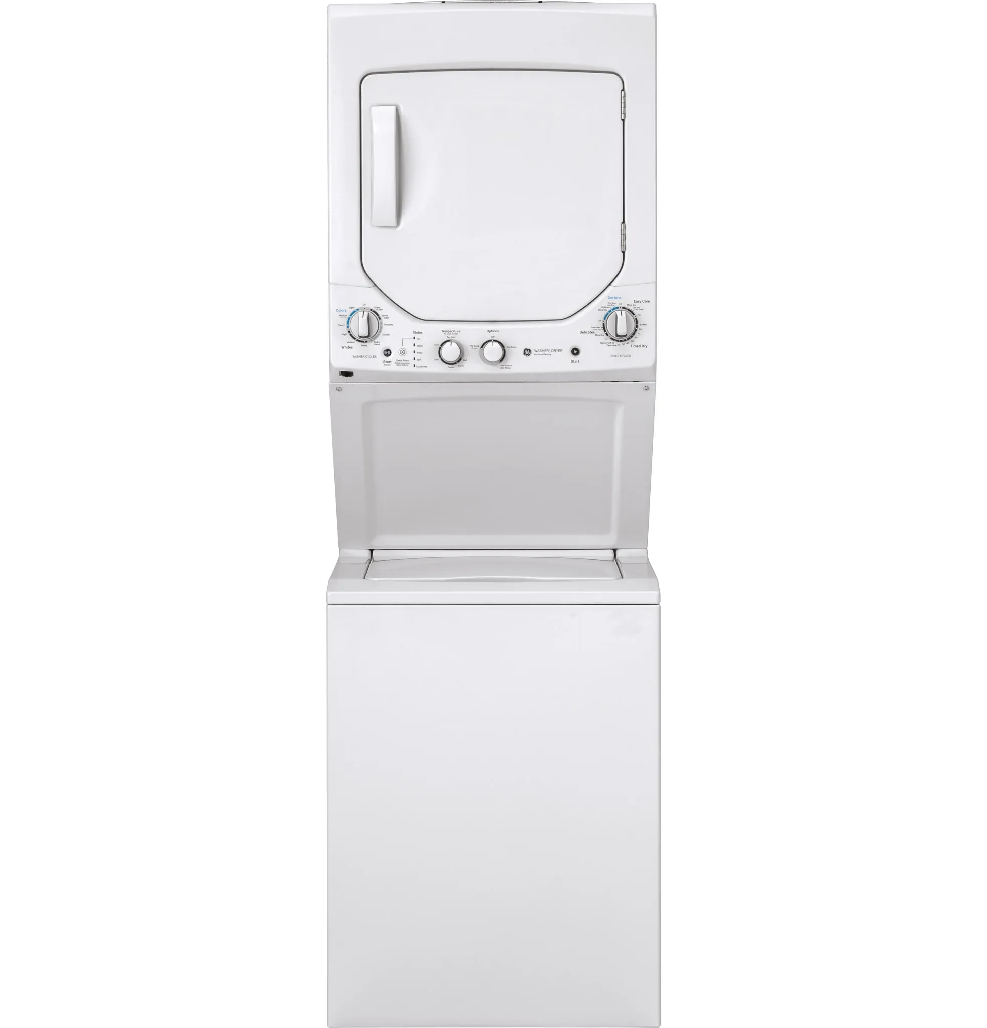 Ge 24 Series White Electric Laundry Center