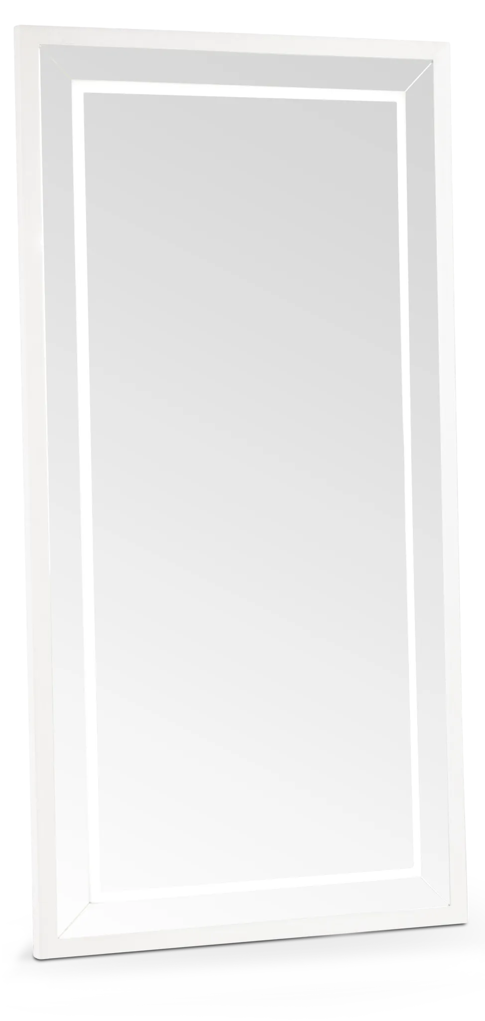 Bal Harbour White Floor Mirror