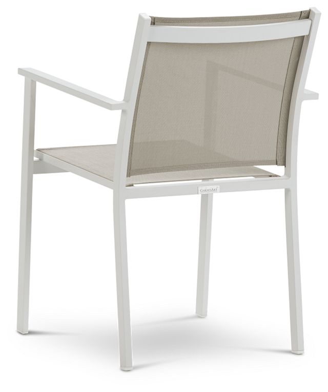 Aventura Champagne Aluminum Sling Arm Chair