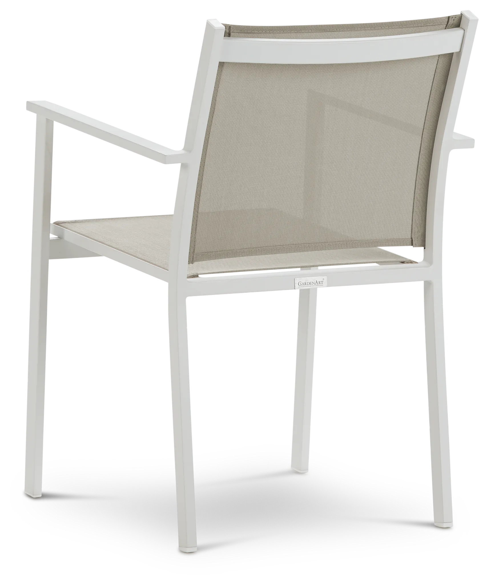Aventura Champagne Aluminum Sling Arm Chair