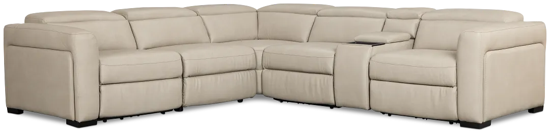 Melody Light Gray Micro Medium Triple Power 2-arm Sectional