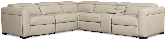 Melody Light Gray Micro Medium Triple Power 2-arm Sectional