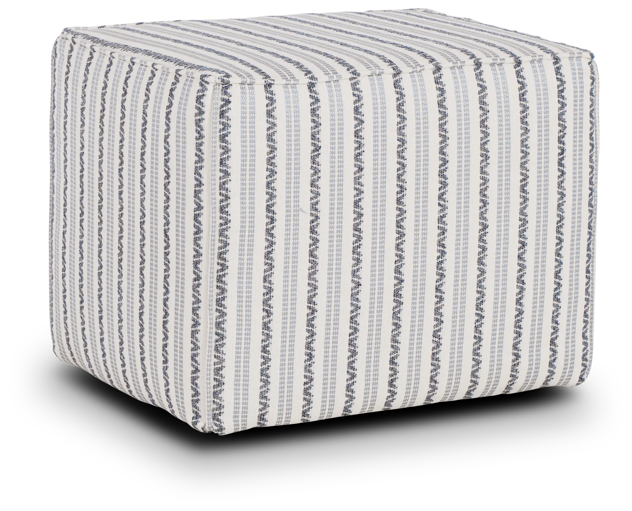 Budreau Blue Fabric Accent Pouf Budreau Blue Fabric Accent Pouf