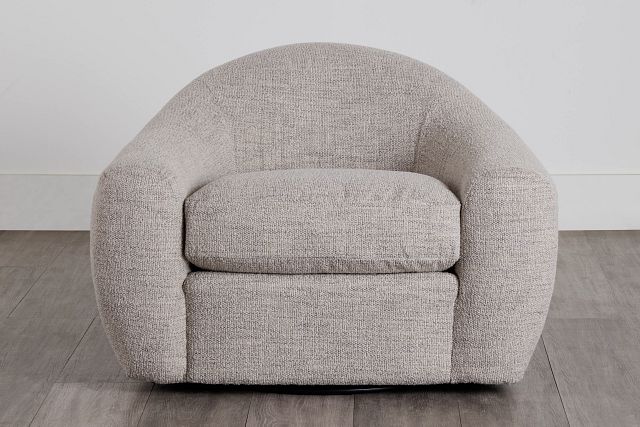 Kaya Gray Fabric Swivel Chair