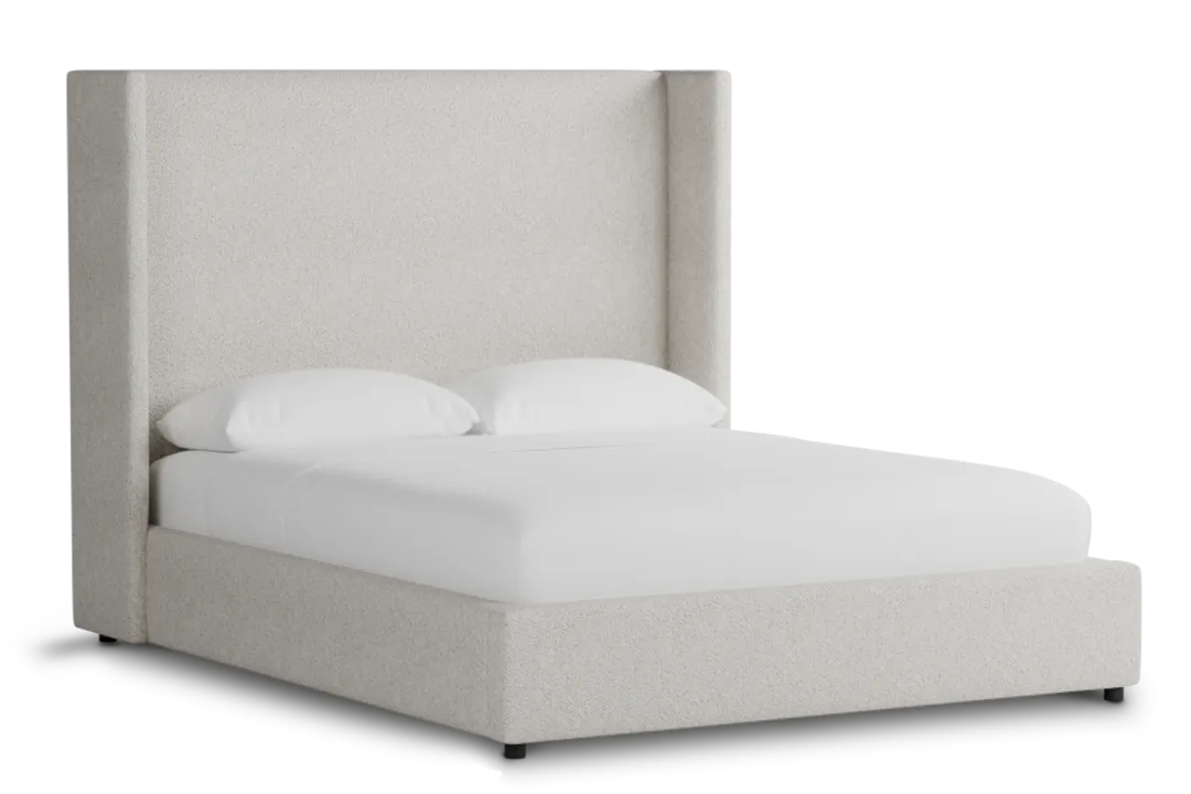 Captiva Gellar Beige 60" Upholstered Shelter Bed