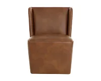 Breve Brown Lthr/vinyl Upholstered Side Chair