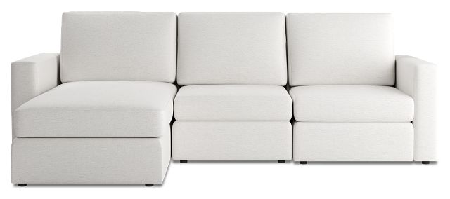Citymod White Fabric Small Left Chaise Sectional