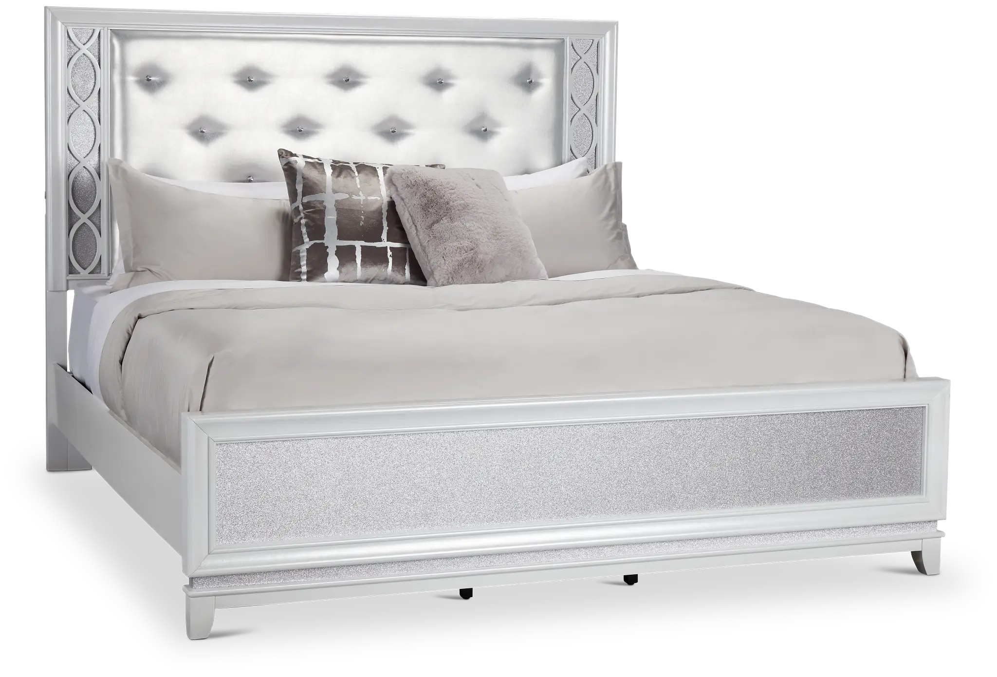 Valentina White Uph Panel Bed Valentina White Uph Panel Bed