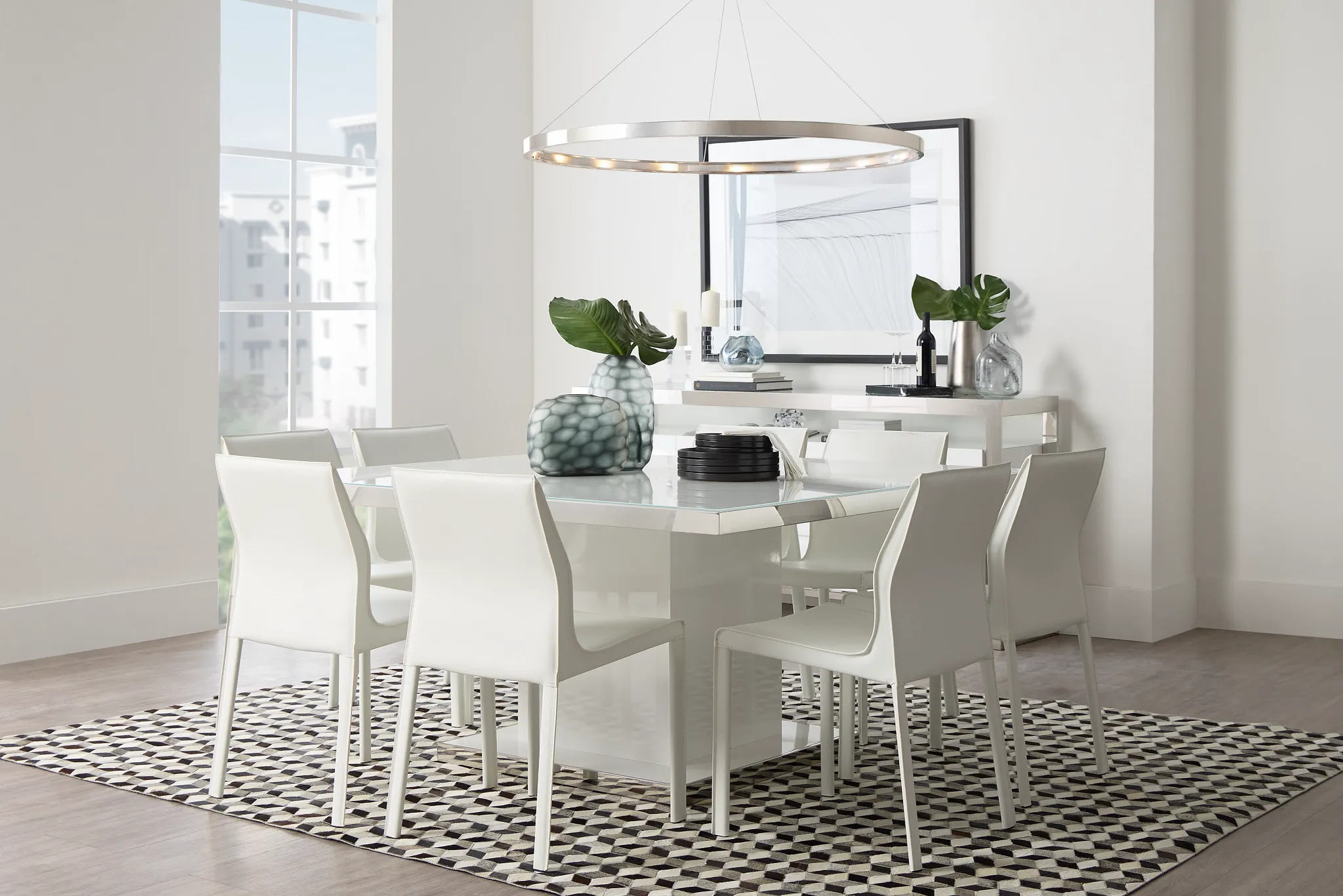 Lugo White Upholstered Side Chair