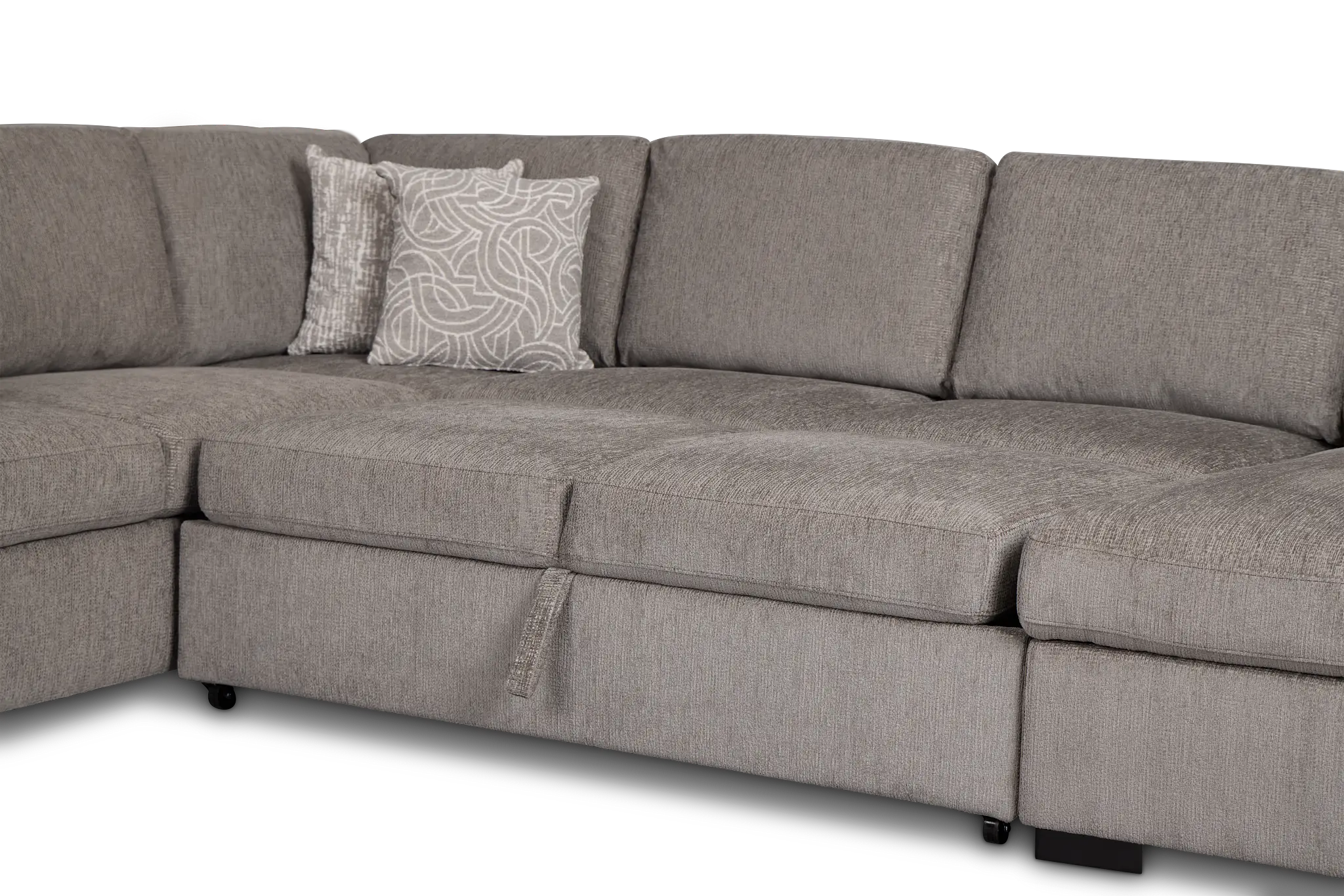 Blakely Gray Fabric Right Chaise Storage Sleeper Sectional Blakely Gray Fabric Right Chaise Storage Sleeper Sectional