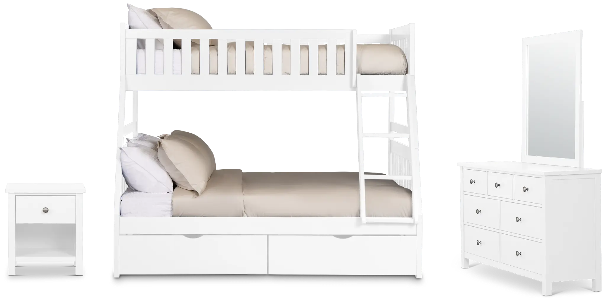 Charleston White Bunk Bed Storage Bedroom Charleston White Bunk Bed Storage Bedroom