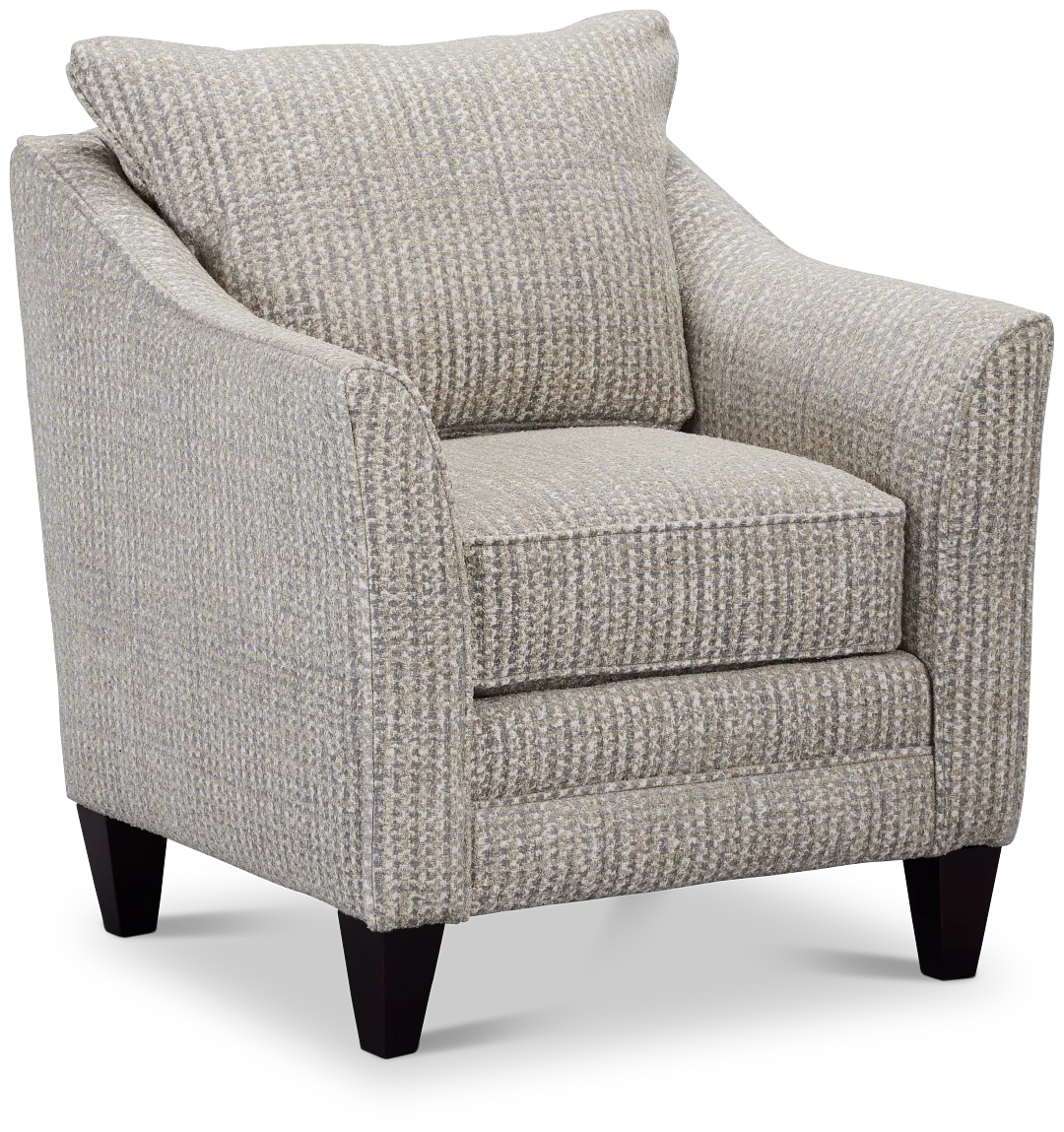 Webcam Gray Fabric Accent Chair