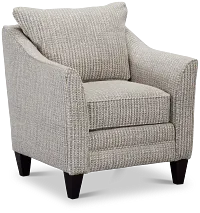 Webcam Gray Fabric Accent Chair