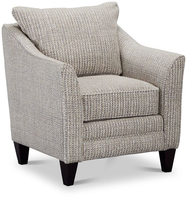 Webcam Gray Fabric Accent Chair