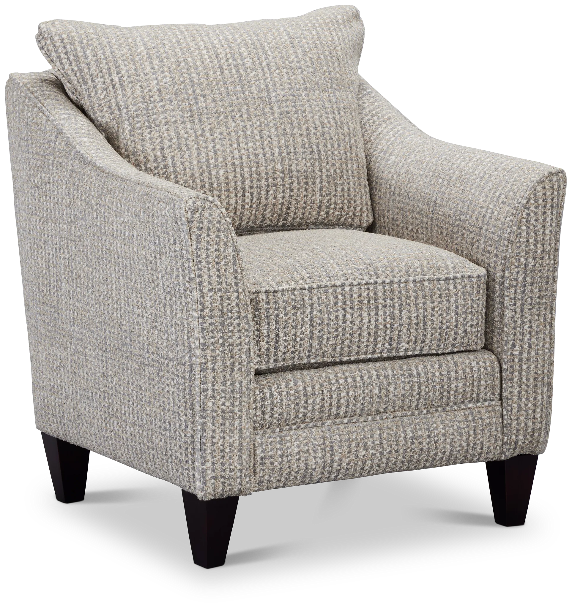 Webcam Gray Fabric Accent Chair