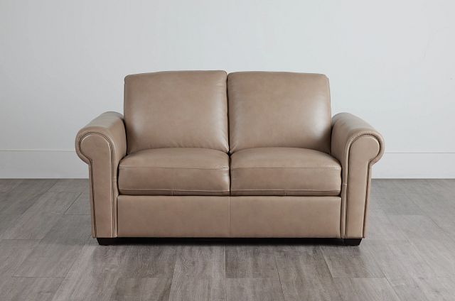 Lincoln Taupe Lthr/vinyl Loveseat