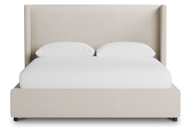 Captiva Suave Beige 48" Upholstered Shelter Bed