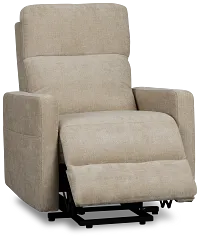 Talon Beige Fabric Power Lift Recliner