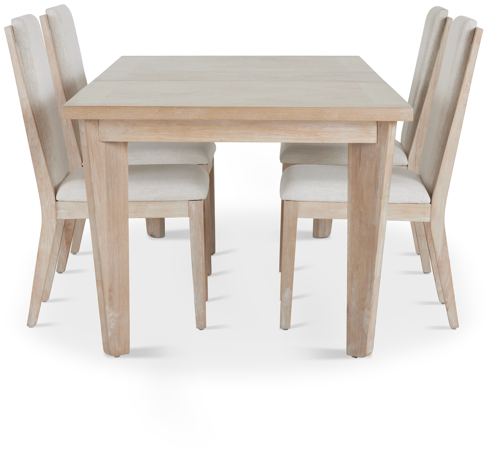 Boca Grande Light Tone Rectangular Table & 4 Upholstered Chairs