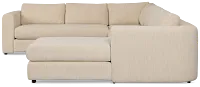 Alma Light Beige Fabric Medium Right Chaise Sectional