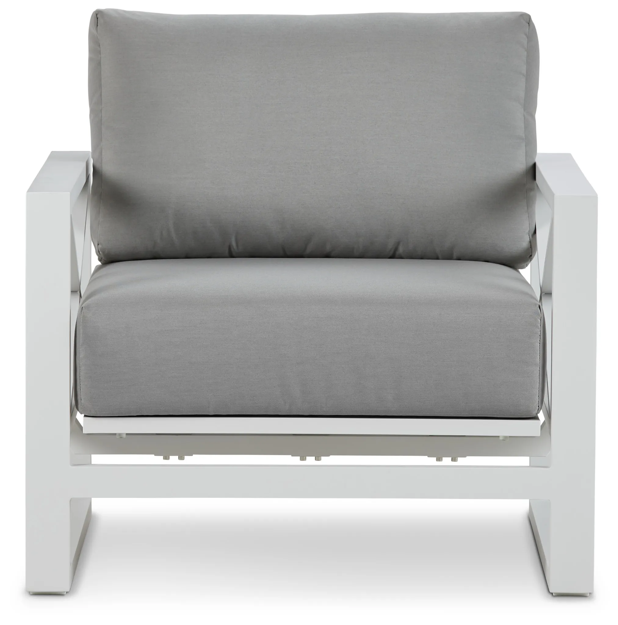 Linear White Dark Gray Rocking Chair