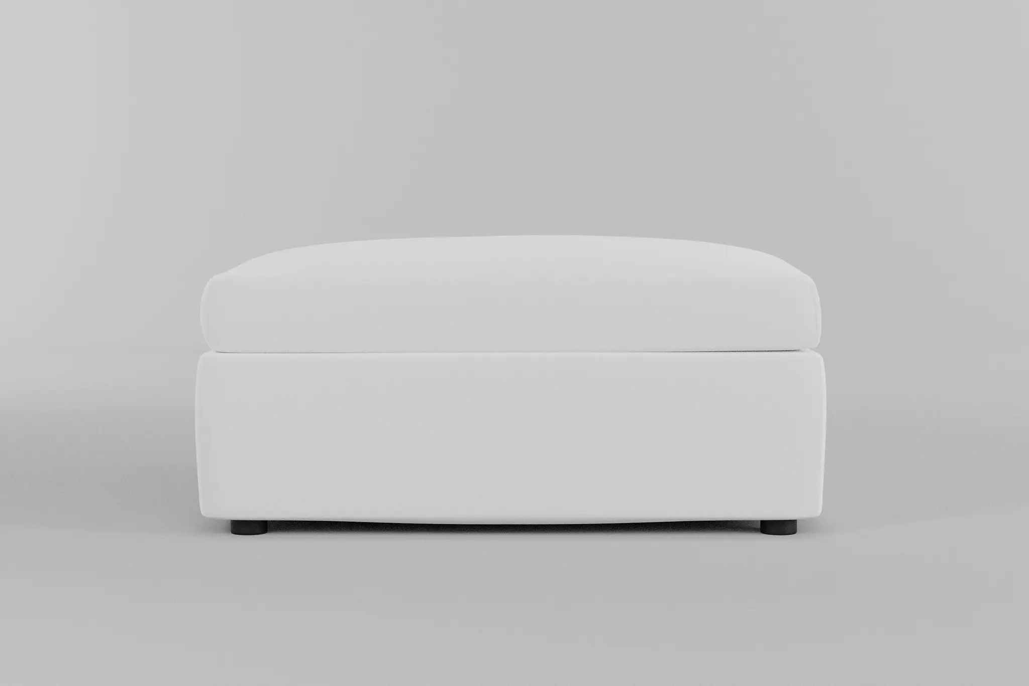 Destin Suave White Fabric Cocktail Ottoman Destin Suave White Fabric Cocktail Ottoman