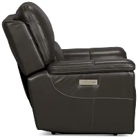 Fallon Dark Gray Lthr/vinyl Power Recliner