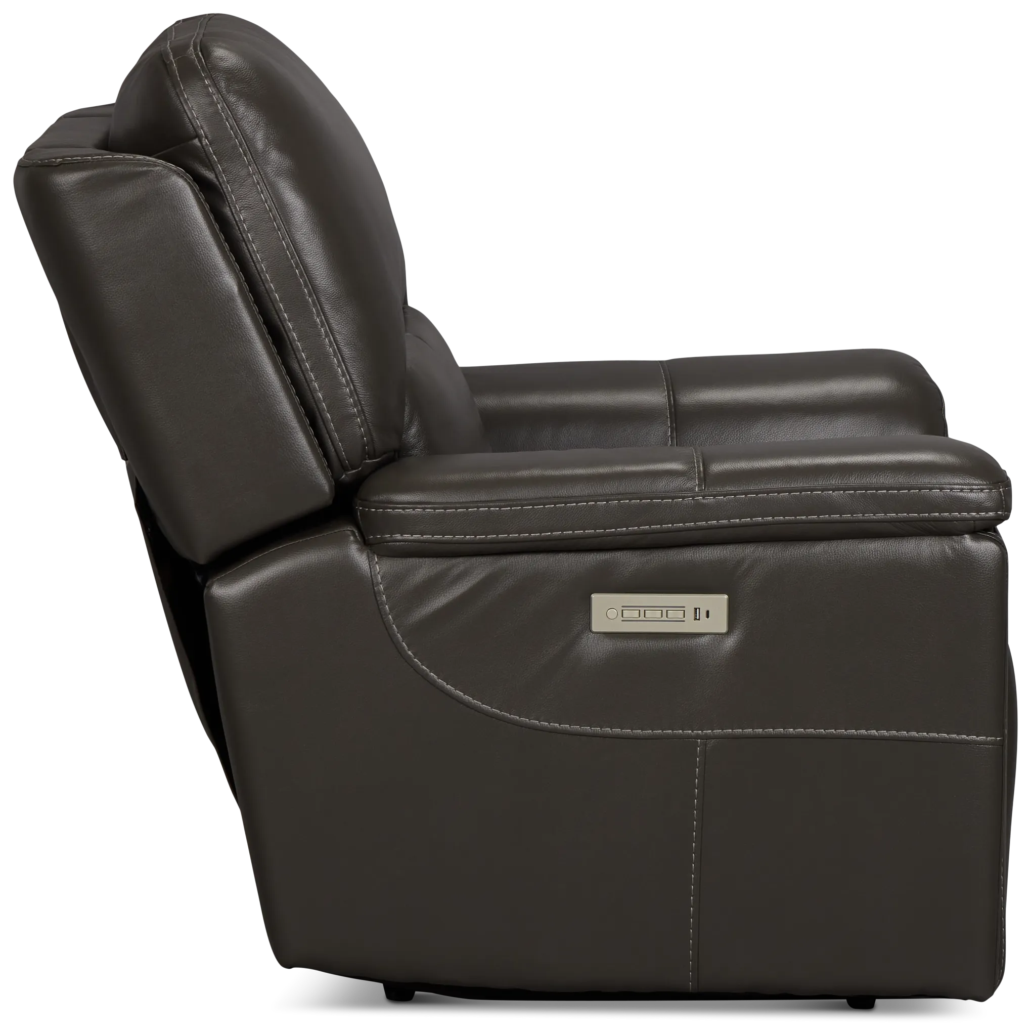 Fallon Dark Gray Lthr/vinyl Power Recliner
