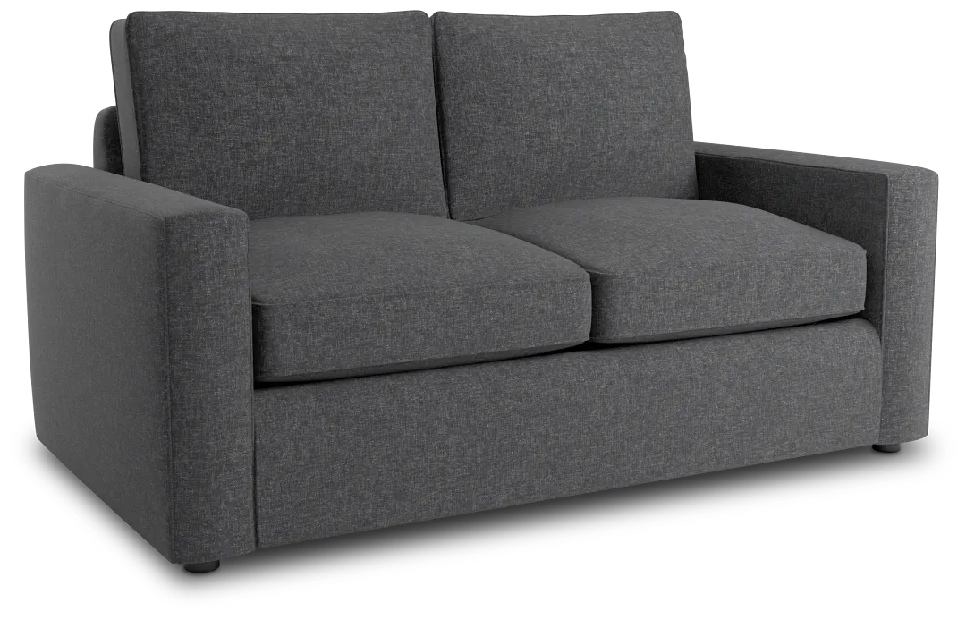 Siesta Delray Dark Gray Fabric Loveseat
