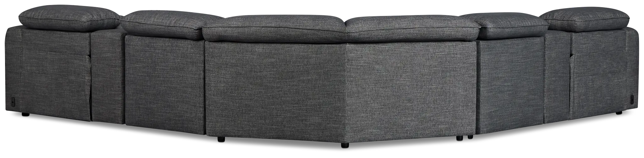 Ryland Dark Gray Fabric Large Dual Power Reclining Two-arm Sectional Ryland Dark Gray Fabric Large Dual Power Reclining Two-arm Sectional