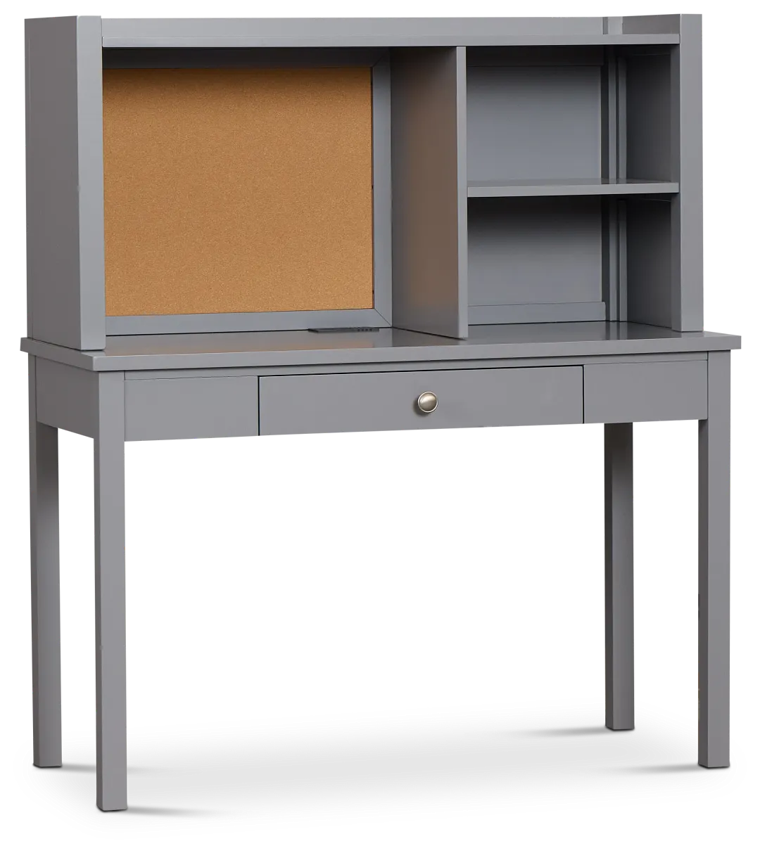 Charleston Gray 1-drawer Desk & Hutch