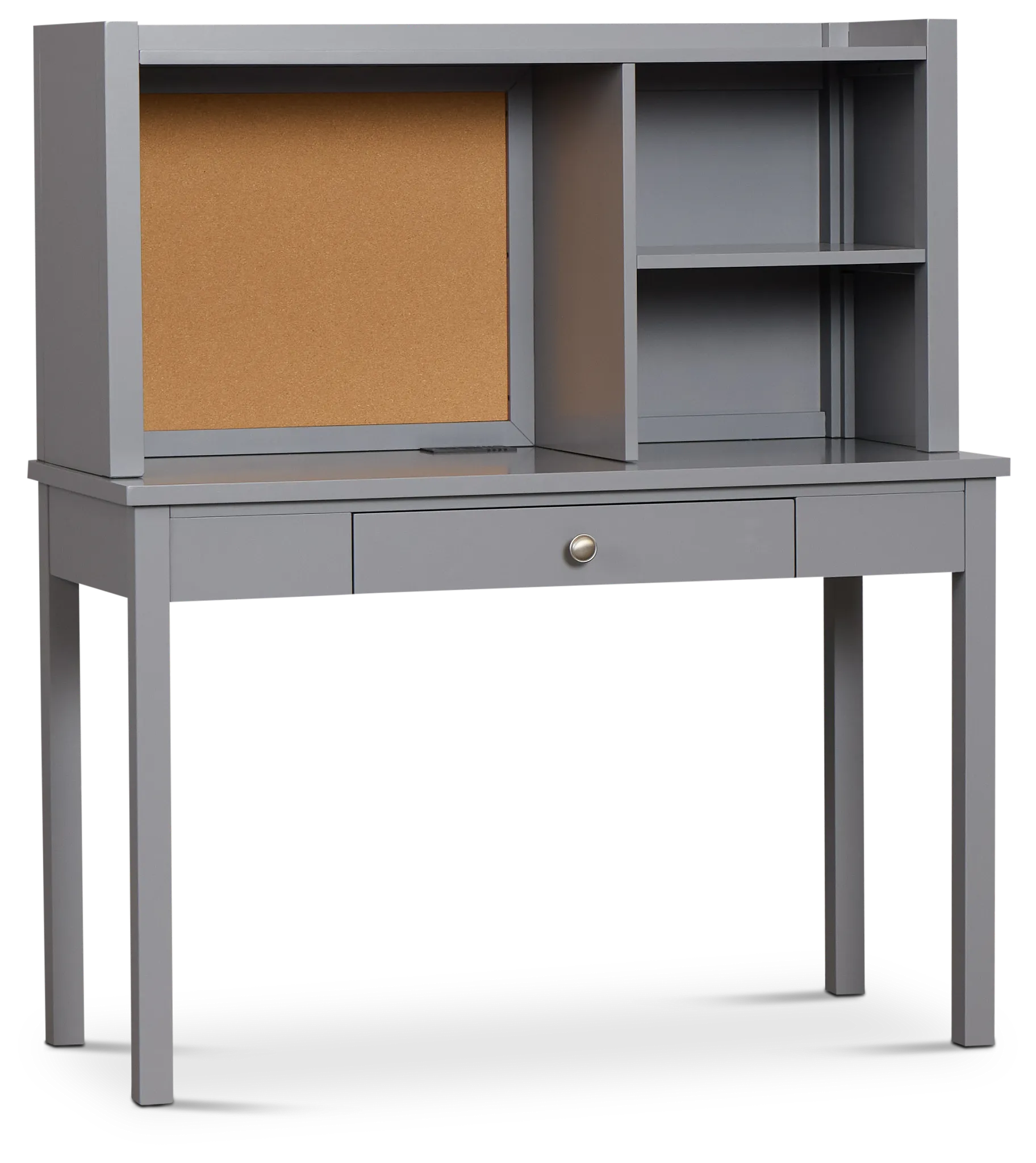 Charleston Gray 1-drawer Desk & Hutch