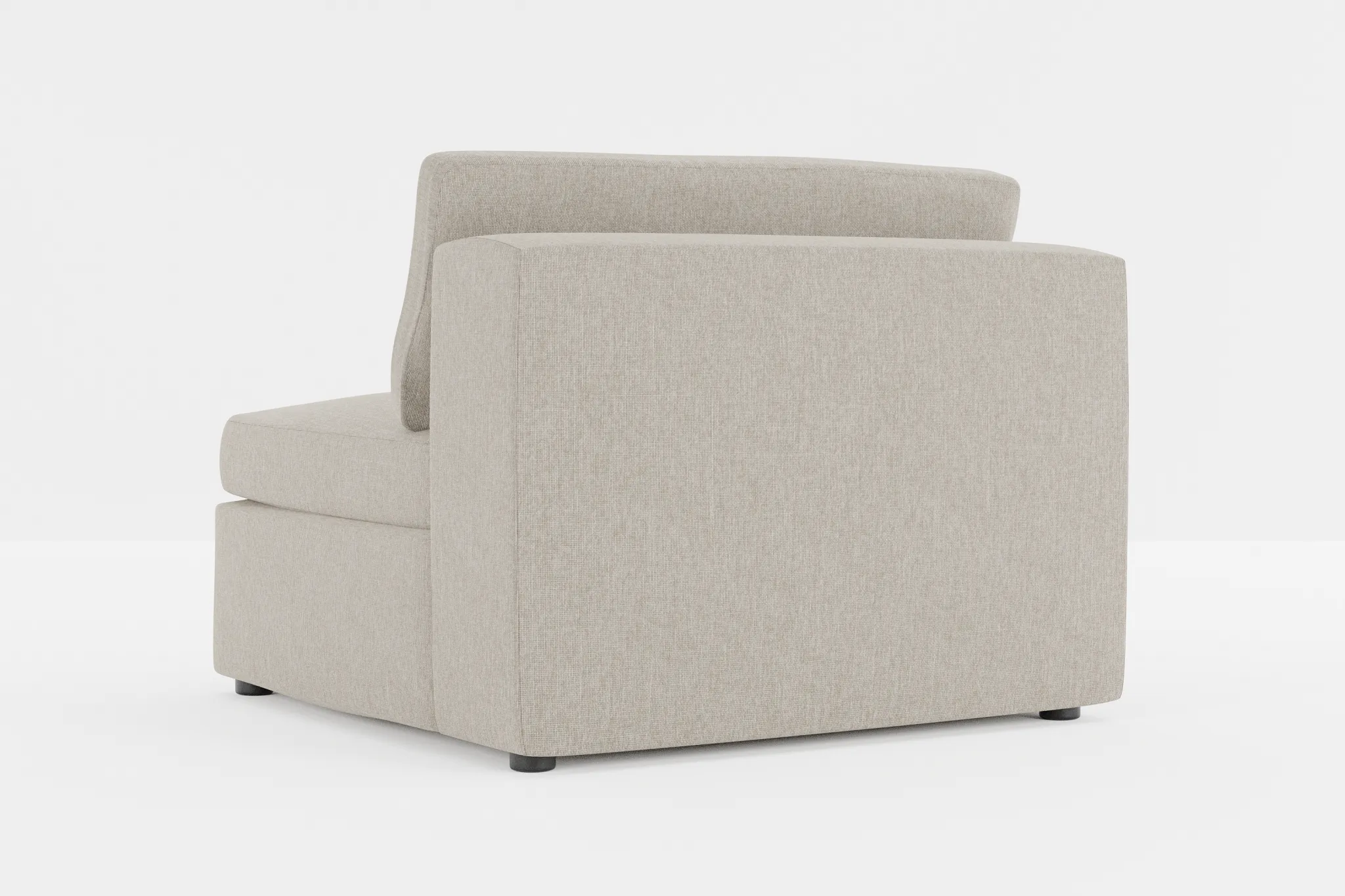 Destin Elevation Khaki Fabric Armless Chair