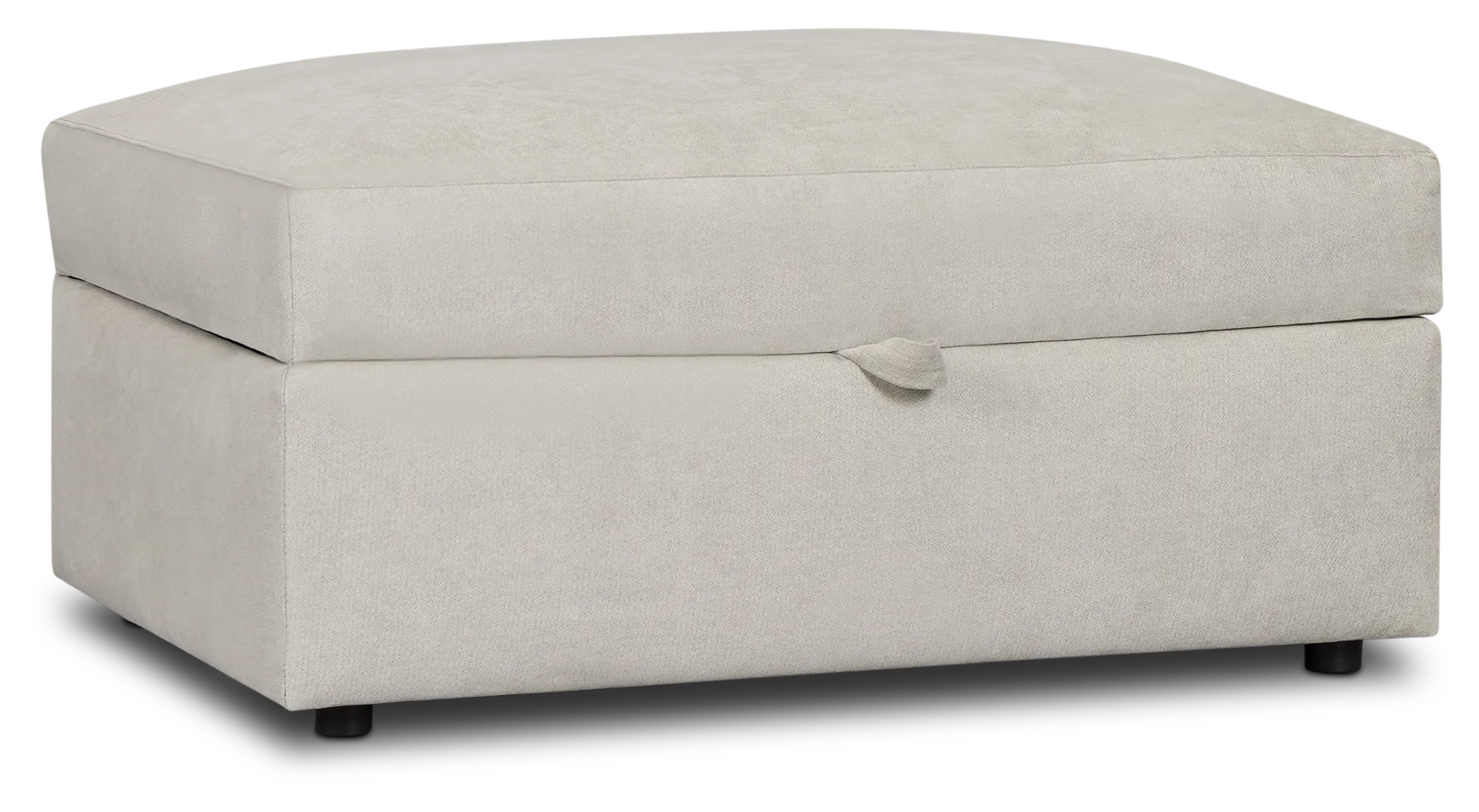 Hudson Gray Fabric Storage Ottoman