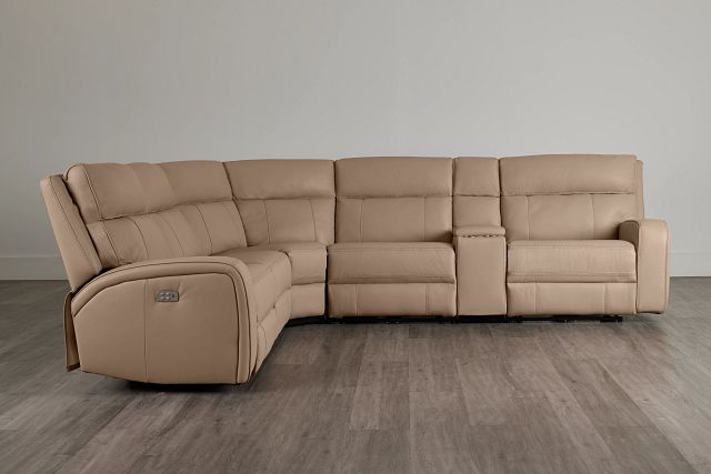 Rhett Taupe Micro Small Two-arm Power Reclining Sectional (2)
