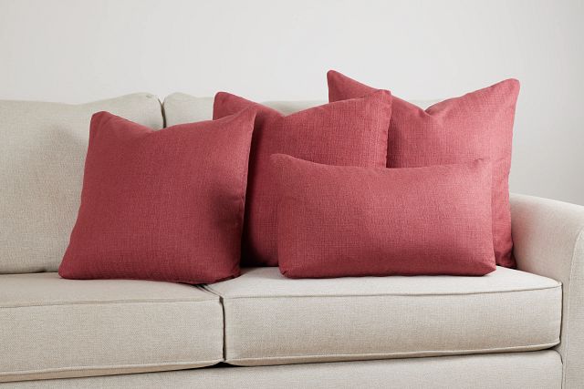 Zeke Coral 24" Accent Pillow