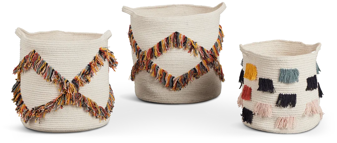 Octavio Multicolored Set Of 3 Basket