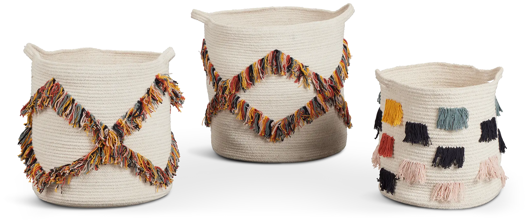 Octavio Multicolored Set Of 3 Basket Octavio Multicolored Set Of 3 Basket