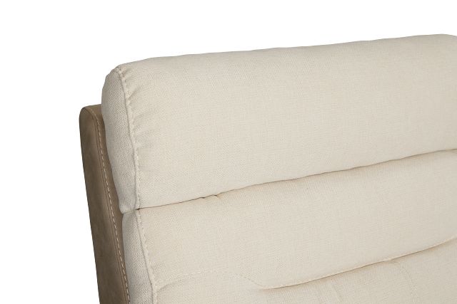 Travis Light Beige Fabric Large Triple Power Reclining Two-arm Sectional