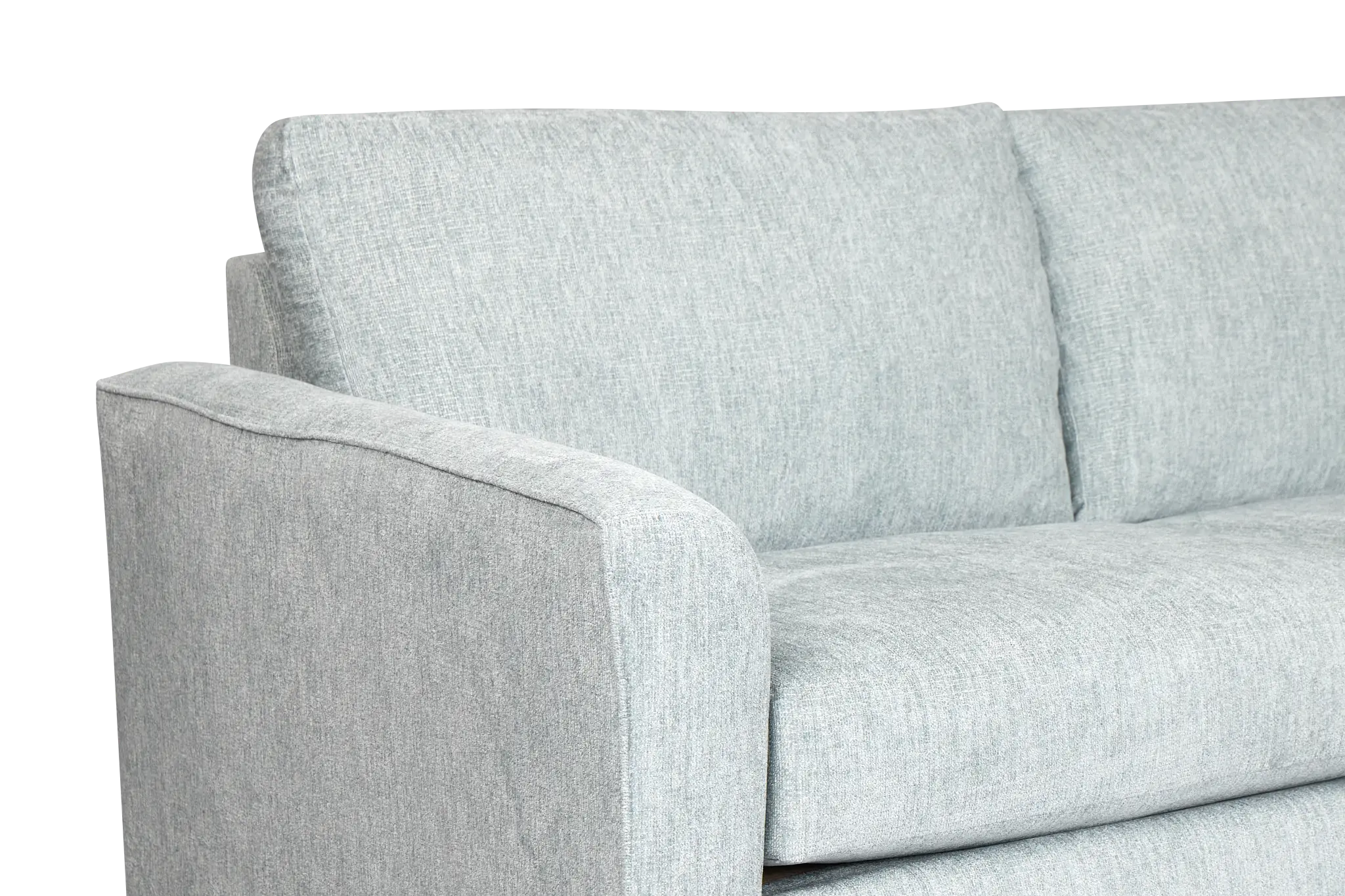 Shore Light Blue Fabric Right Bumper Sectional Shore Light Blue Fabric Right Bumper Sectional
