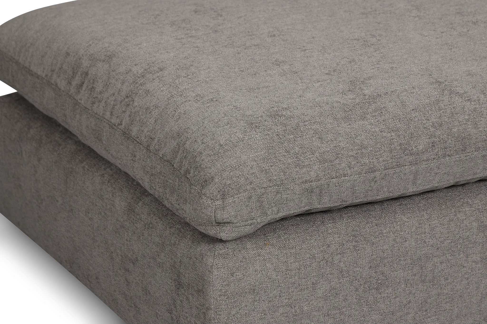 Drift Dark Gray Fabric Ottoman