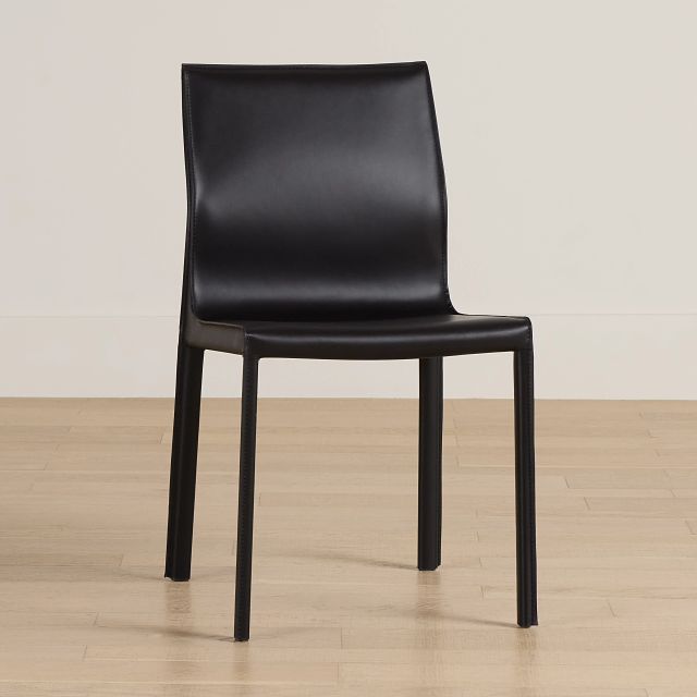 Lugo Black Upholstered Side Chair