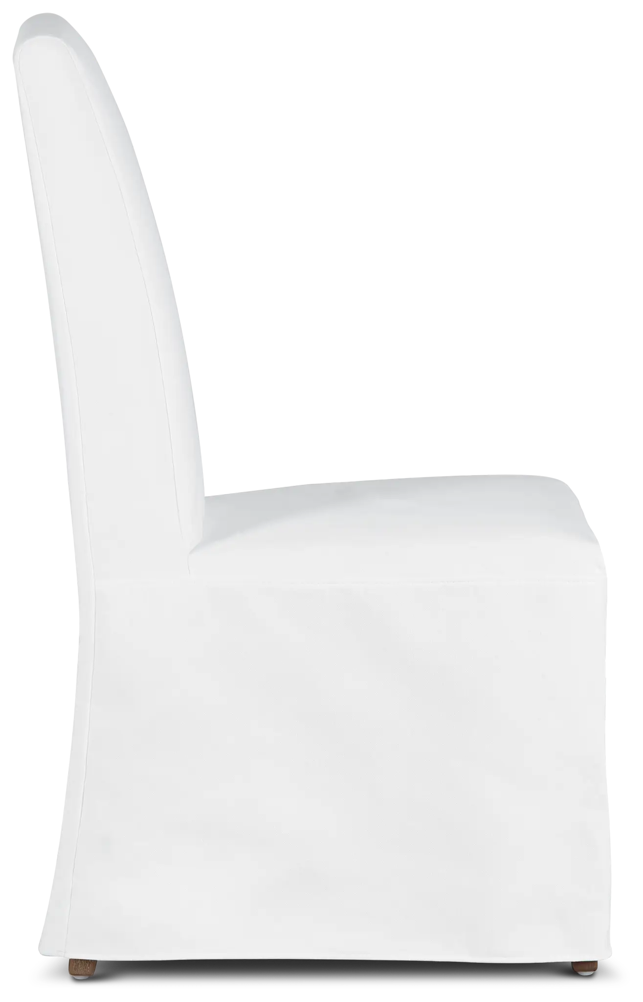 Harbor White Long Slipcover Chair With Medium-tone Leg Harbor White Long Slipcover Chair With Medium-tone Leg