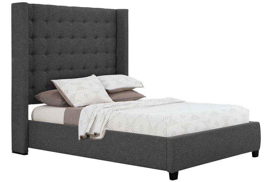 Chatham Dark Gray High Platform Bed