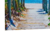 Beach Walk Acrylic Wall Art